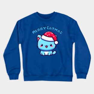 Cute catmas cat Crewneck Sweatshirt